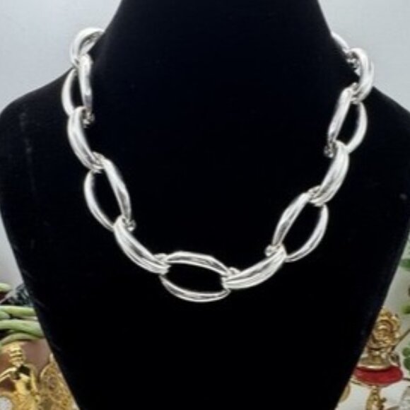 Vintage RIM SOHO RLM ROBERT LEE MORRIS Chunky Links Necklace NWT 15" Long - Picture 1 of 9